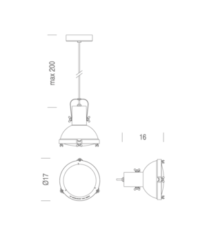 Projecteur 165 IP44 hanglamp Nemo Lighting  