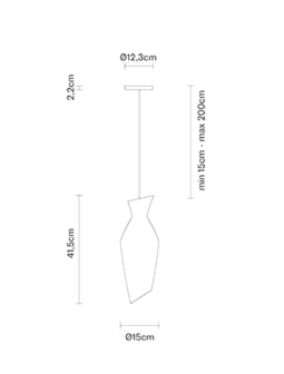 Malvasia &Oslash; 15&nbsp;cm hanglamp Fabbian 