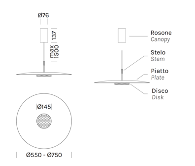 Overfly Plus &Oslash;55&nbsp;cm hanglamp Olev