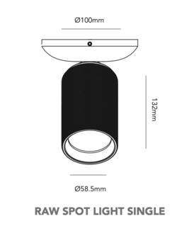 Raw 1 opbouwspot Light Point