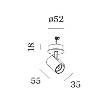 Ceno 1.0 led semi recessed inbouwspot Wever &amp; Ducre 