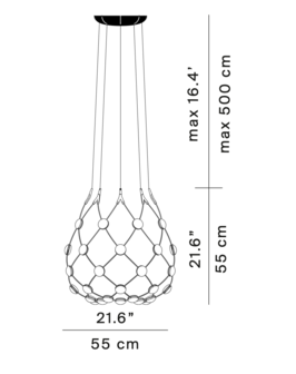 Mesh D86 55 cm hanglamp Luceplan 