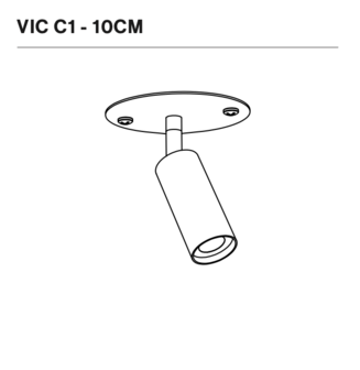 Nosta Vic&nbsp;C1&nbsp;&Oslash;​ 10&nbsp;cm semi recessed inbouwspot, versie met schroeven