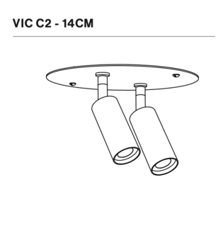 Nosta Vic&nbsp;C2&nbsp;&Oslash;​ 14&nbsp;cm semi recessed inbouwspot, versie met schroeven