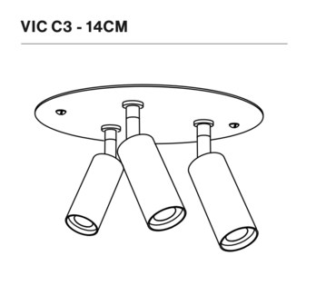 Nosta Vic&nbsp;C3&nbsp;&Oslash;​ 14&nbsp;cm semi recessed inbouwspot, versie met schroeven