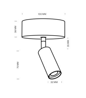 Nosta Vic&nbsp;SB1 10 cm&nbsp;opbouwspot