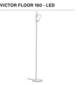 Nosta Victor Floor 160 cm&nbsp;LED vloerlamp