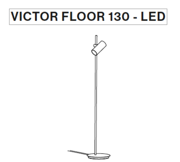 Nosta Victor Floor 130 cm&nbsp;LED vloerlamp