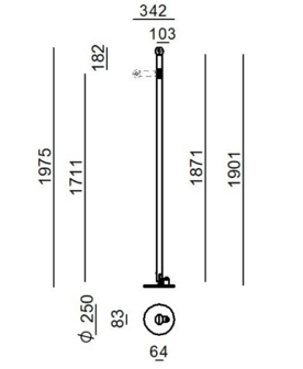 Periscopio 2 vloerlamp Stilnovo