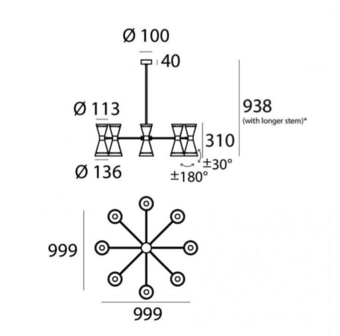 Megafono &Oslash; 99cm hanglamp Stilnovo