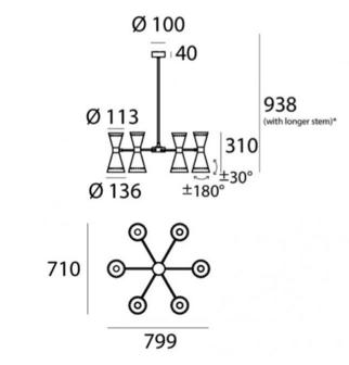 Megafono &Oslash; 79cm hanglamp Stilnovo