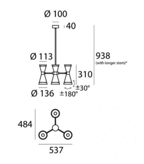 Megafono &Oslash; 53cm hanglamp Stilnovo