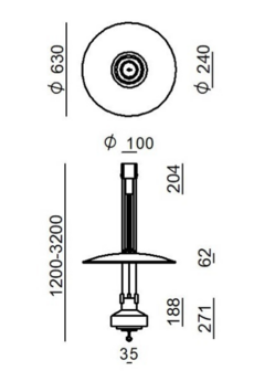 Saliscendi hanglamp Stilnovo