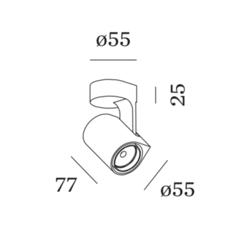 Sqube on base 1.0 led opbouwspot Wever &amp; Ducre 