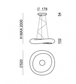 Mr Mango &oslash;52 cm hanglamp Stilnovo