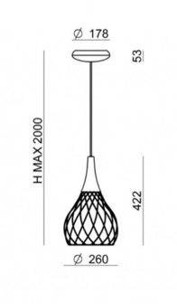 Mongolfier &oslash;26 cm hanglamp Stilnovo