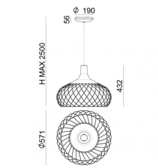 Mongolfier &oslash;57 cm hanglamp Stilnovo