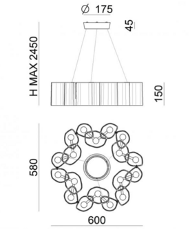 Honey &oslash;58 cm hanglamp Stilnovo