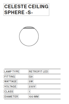 Celeste S/M plafondlamp TossB 