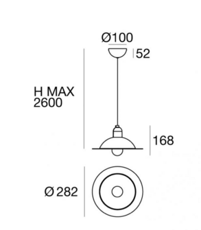 Lampiatta &oslash;28 cm hanglamp Stilnovo