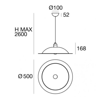 Lampiatta &oslash;50 cm hanglamp Stilnovo