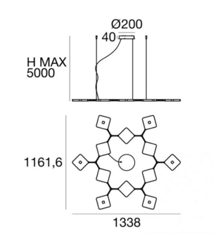 Quad bi emission 12 moduli hanglamp Stilnovo