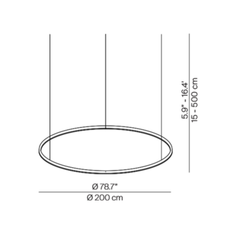 Compendium Circle &Oslash; 200 cm&nbsp;hanglamp Luceplan 