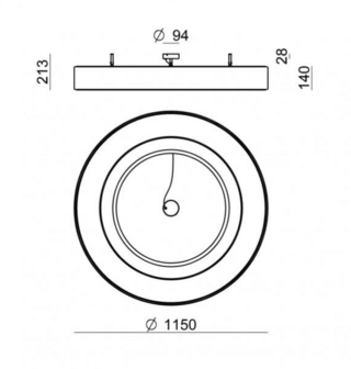 Saturn &oslash; 115&nbsp;cm plafondlamp Stilnovo