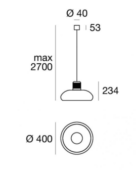 Trepi&ugrave; &Oslash; 40cm hanglamp Stilnovo