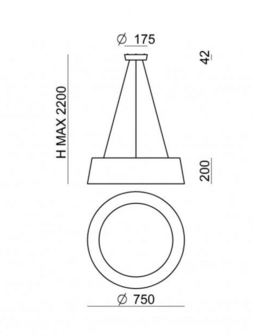 Oxygen &Oslash; 75 cm hanglamp Stilnovo