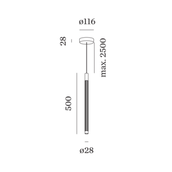 Trace suspended 1.2 led hanglamp Wever &amp; Ducre 