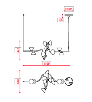 565.23m Linfa hanglamp Tooy