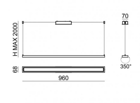 Tablet modules a Mono emission hanglamp Stilnovo