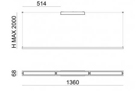 Tablet modules a 3 Lights hanglamp Stilnovo