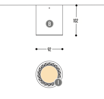 Atsji IP44 opbouwspot Dark