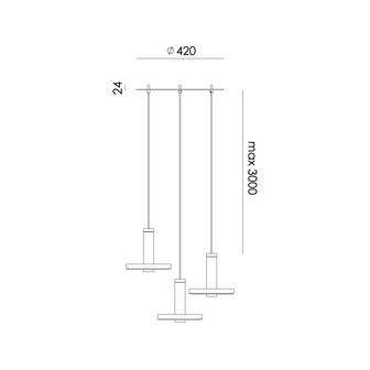 Beads 3 in circle hanglamp Tonone 