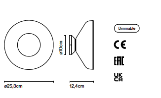 Aura plus w/canopy wandlamp Marset