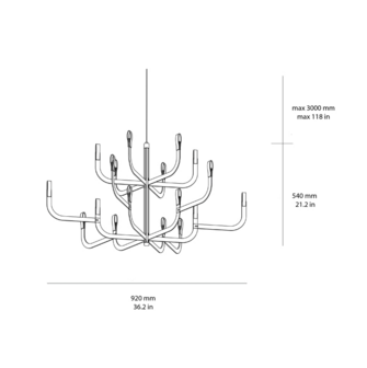 J-us G configuration Black hanglamp Luceplan 