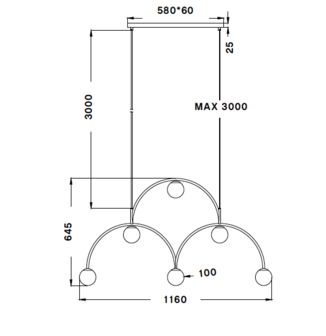 Bounce 116 black hanglamp Pholc