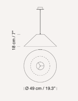 S&iacute;s&iacute;s&iacute; C&oacute;nicas Planas M4 hanglamp Santa &amp; Cole 