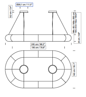 Teki&ograve; Circular P12 hanglamp Santa &amp; Cole 