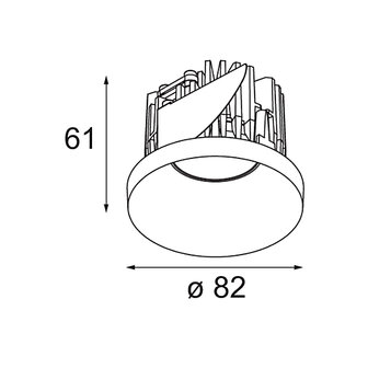 Smart Cup Recessed 82  inbouwspot Modular