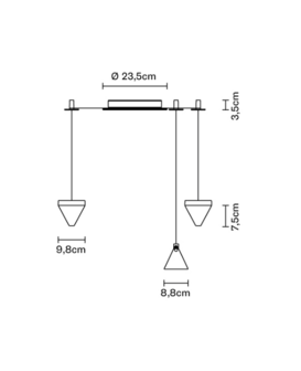 Tripla 3 hanglamp Fabbian 