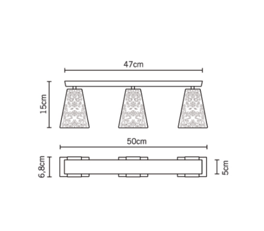 Vicky 3 plafondlamp Fabbian 