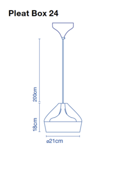 Pleat box 24 led hanglamp Marset