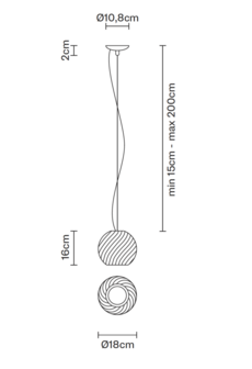 Swirl &Oslash; 18 cm hanglamp Fabbian 