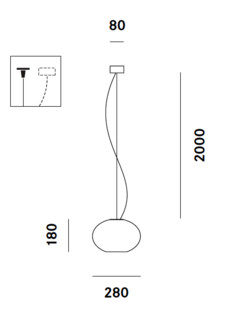 Zero s3 hanglamp Prandina 