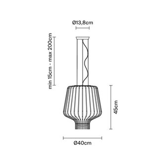 Saya F47 &Oslash; 40&nbsp;cm hanglamp Fabbian