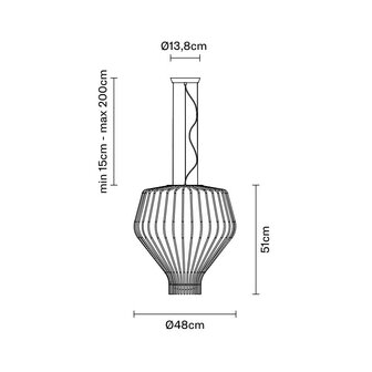 Saya F47 &Oslash; 48&nbsp;cm hanglamp Fabbian