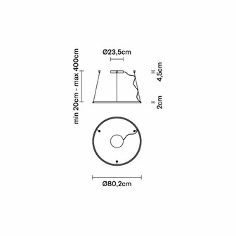 Olympic F45 &Oslash; 80,2 cm hanglamp Fabbian 